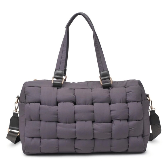 #62184 MOST FABULOUS CHIC BOHO GETAWAY WOVEN NYLON DUFFLE BAG - Picture 6 of 8